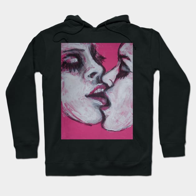 Lovers - Kiss in Pink Hoodie by CarmenT